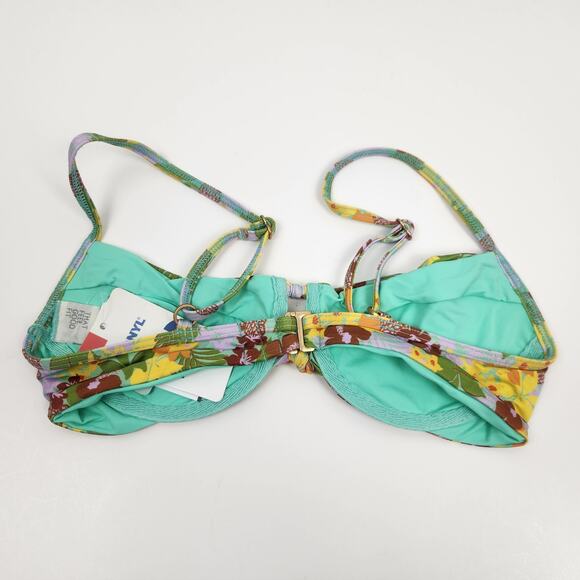 L*Space Rose Bikini Top in Floral Print Size Small Underwire NWT - Picture 3 of 5